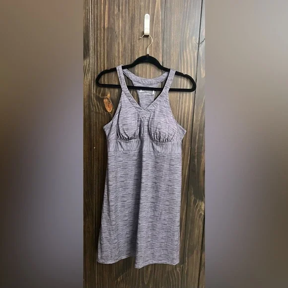Gray Athletic Racer Dress-Size:Large - Picture 2 of 7